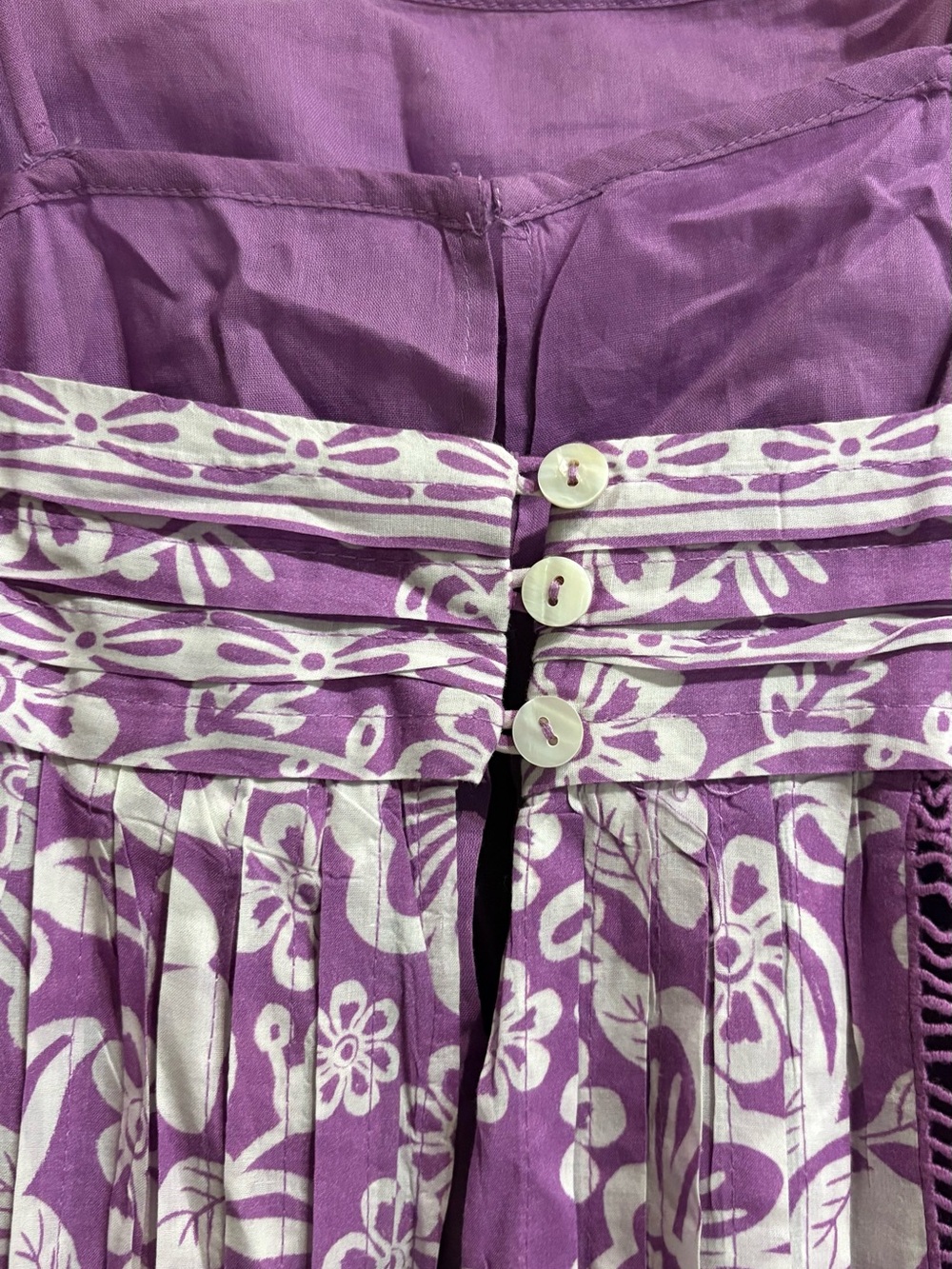 FARM Rio Sweet Garden Sleeveless Cotton Maxi Dress Sweet Garden Lilac XS - Picture 12 of 15